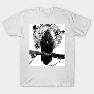 Nevermore Raven and the Moon T-Shirt